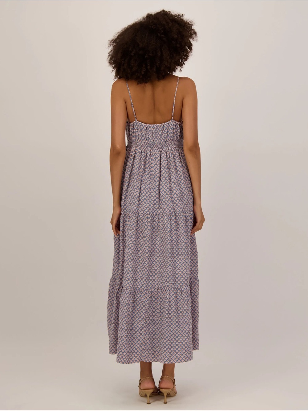 Lucky Brand Lavender Printed Spaghetti-Strap Maxi Dress - Picture 2 of 2